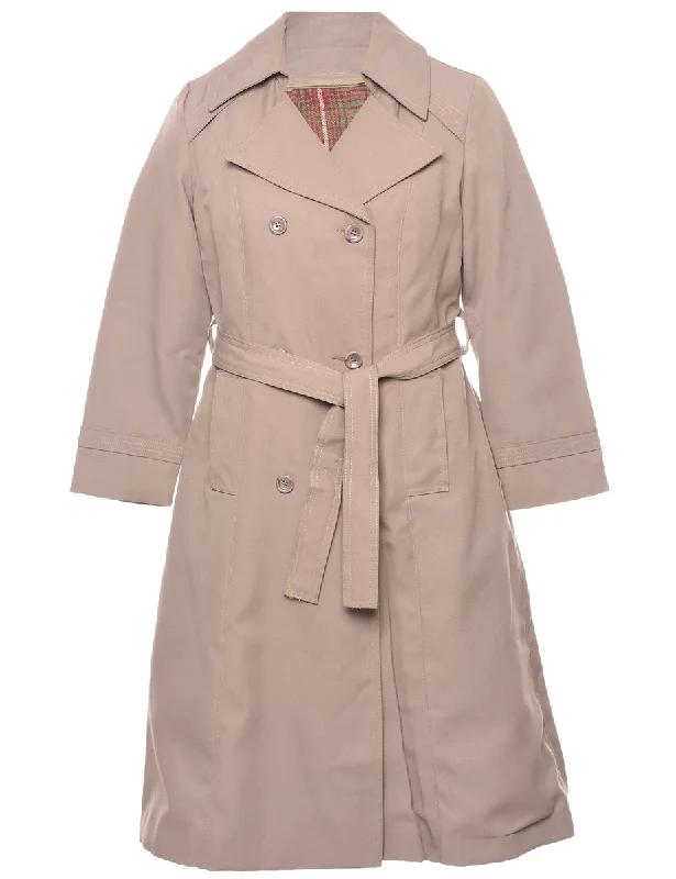 Beige Trench Coat - L