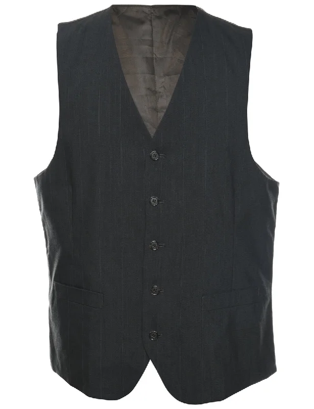 Black & Brown Waistcoat - M