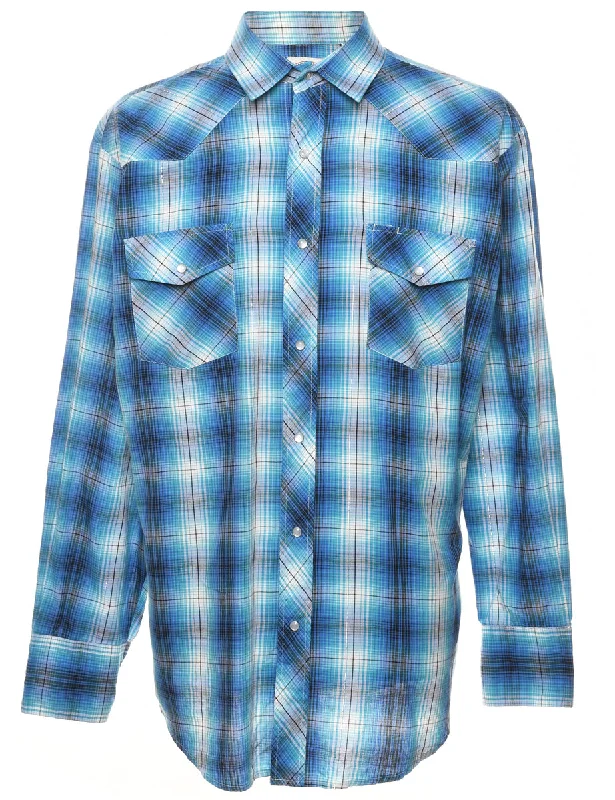 Blue Checked Shirt - XL