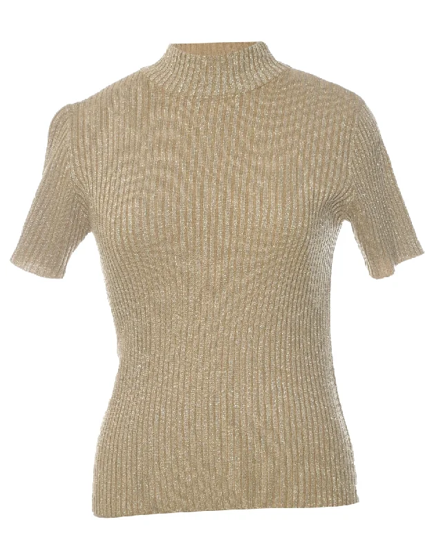 Braemar Lurex Thread Pattern Jumper - M