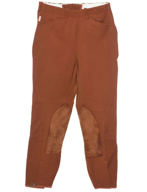 Brown Made In The USA Riding Trousers - W26 L24