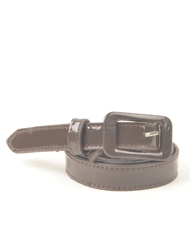 Brown Skinny Belt - M