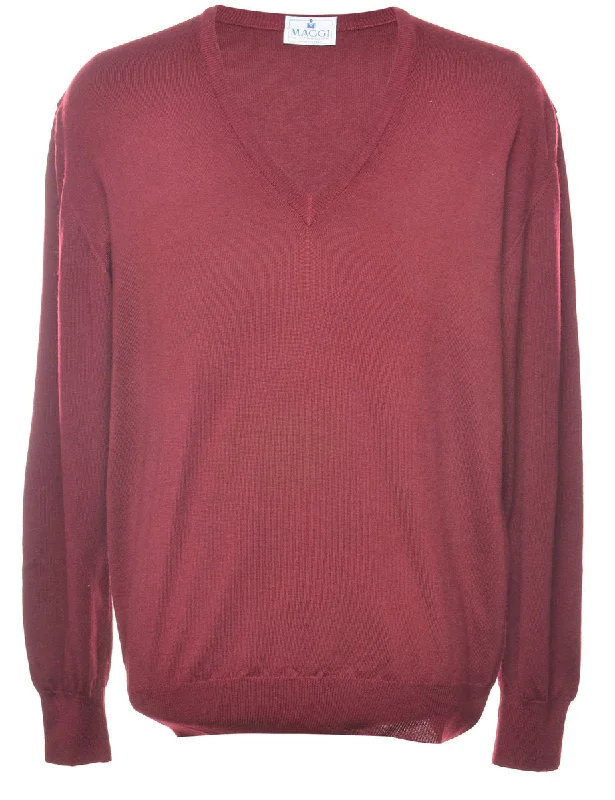 Burgundy Jumper - L